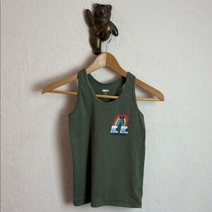 5 for $25🌈 Old Navy Tank Top with Rainbow Green girls size 8